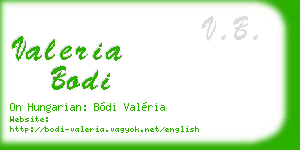 valeria bodi business card